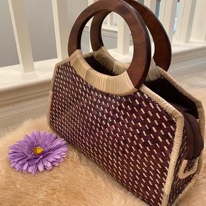 Rattan weave handbag so elegant made in the Phils